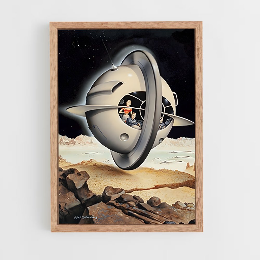 Poster OVNI énigmatique – affiche Espace rétro (vue 4)